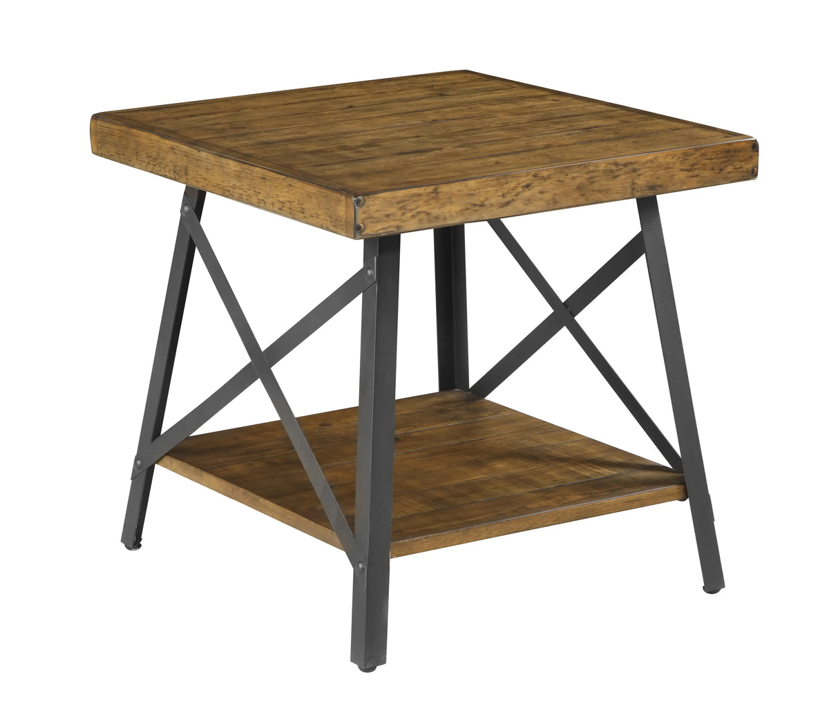 Chandler End Table Pine Brown