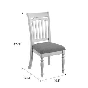 New Haven Slat Back Side Chair Oyster Shell
