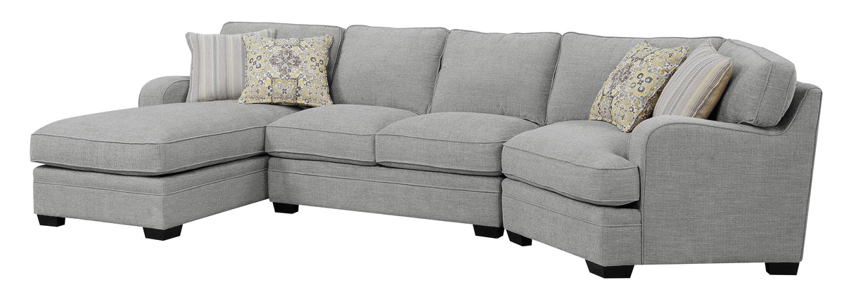 Analiese Lsf Chaise Sectional Dove Gray