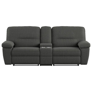 Alberta Modular Reclining Console Loveseat Charcoal Gray
