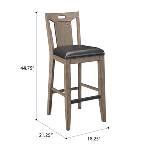 Benton Slat Back Bar Stool Pecan Brown