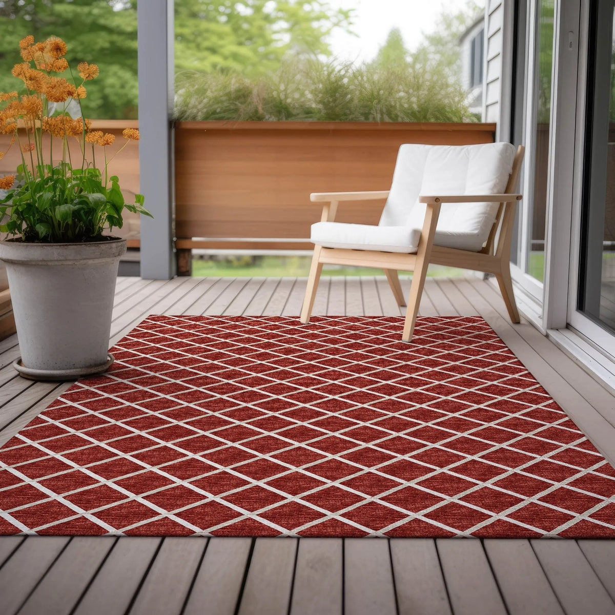York YO1 Red Rug