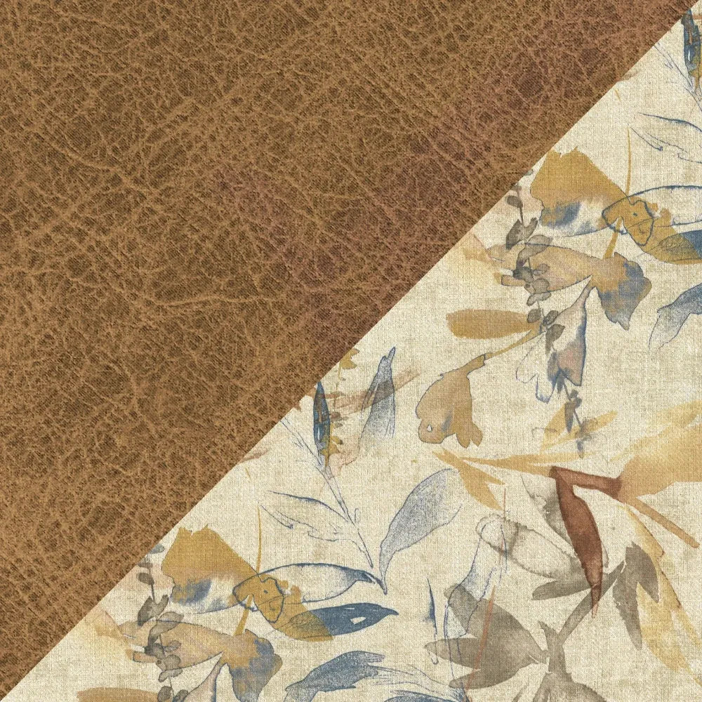 Ophelia Accent Chair Saddle With Vintage Leaf