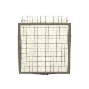 Cecily Swivel Chair Charcoal Windowpane