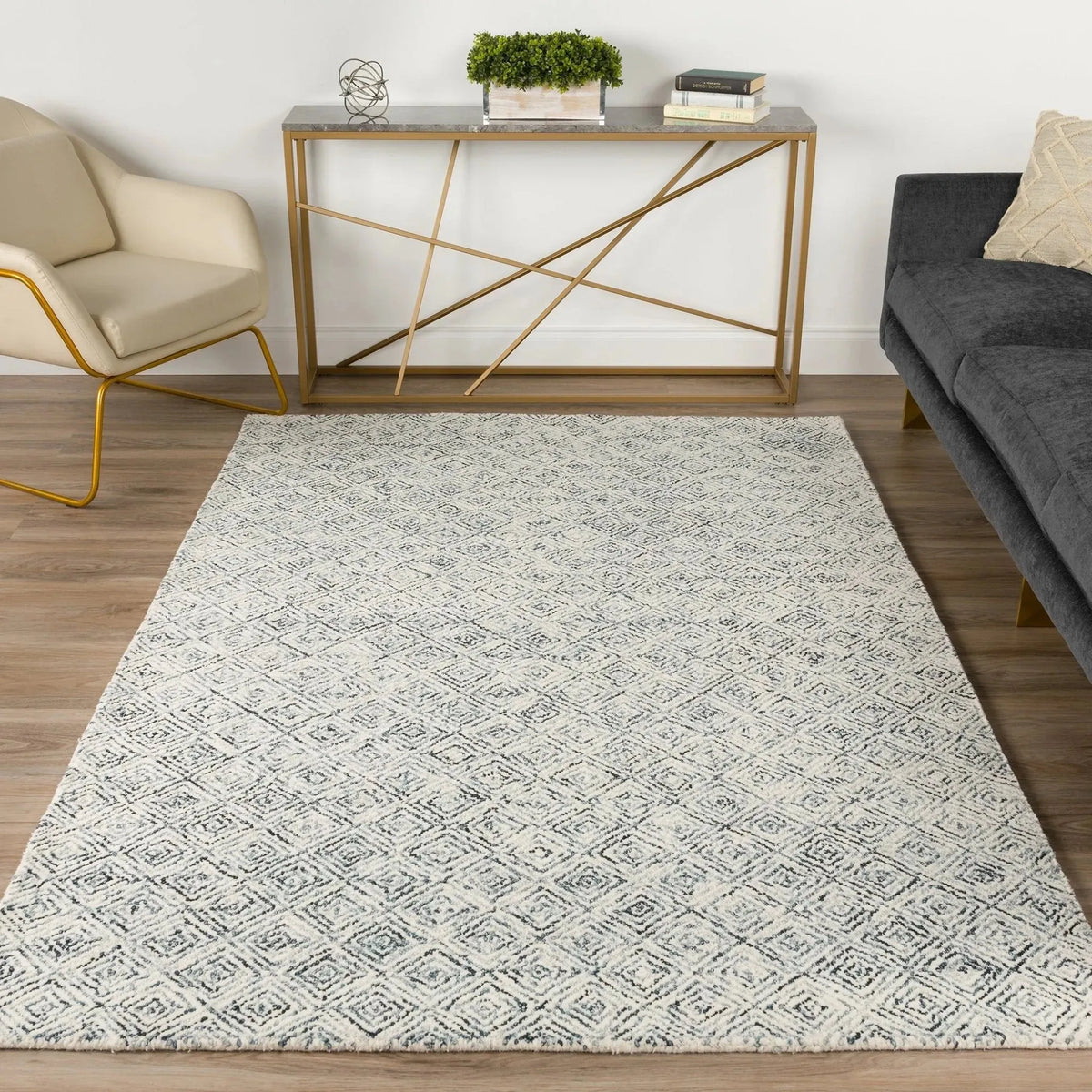 Zoe ZZ1 Charcoal Rug