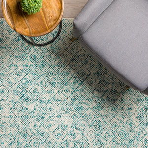 Zoe ZZ1 Teal Rug