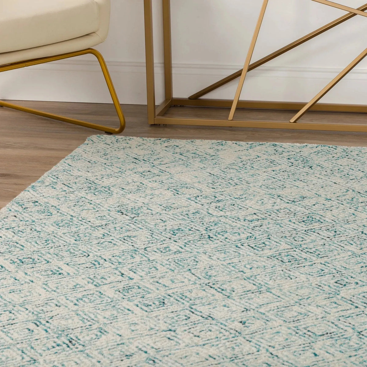 Zoe ZZ1 Teal Rug