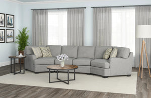 Analiese Cuddler Sectional Dove Gray