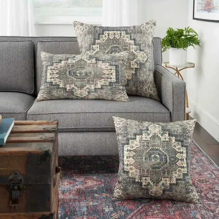 57 Grand by Nicole Curtis GT235 Grey/Multi Pillow