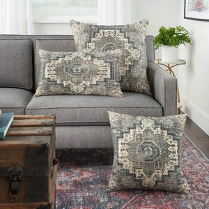 57 Grand by Nicole Curtis GT235 Grey/Multi Pillow