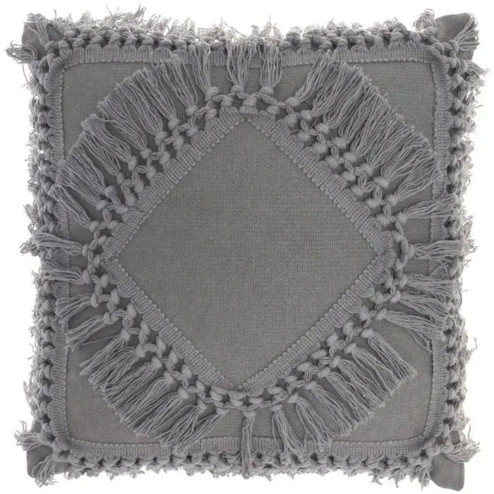 57 Grand by Nicole Curtis RJ199 Charcoal Pillow