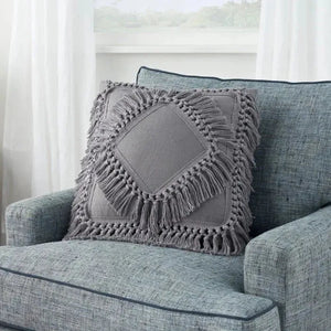 57 Grand by Nicole Curtis RJ199 Charcoal Pillow