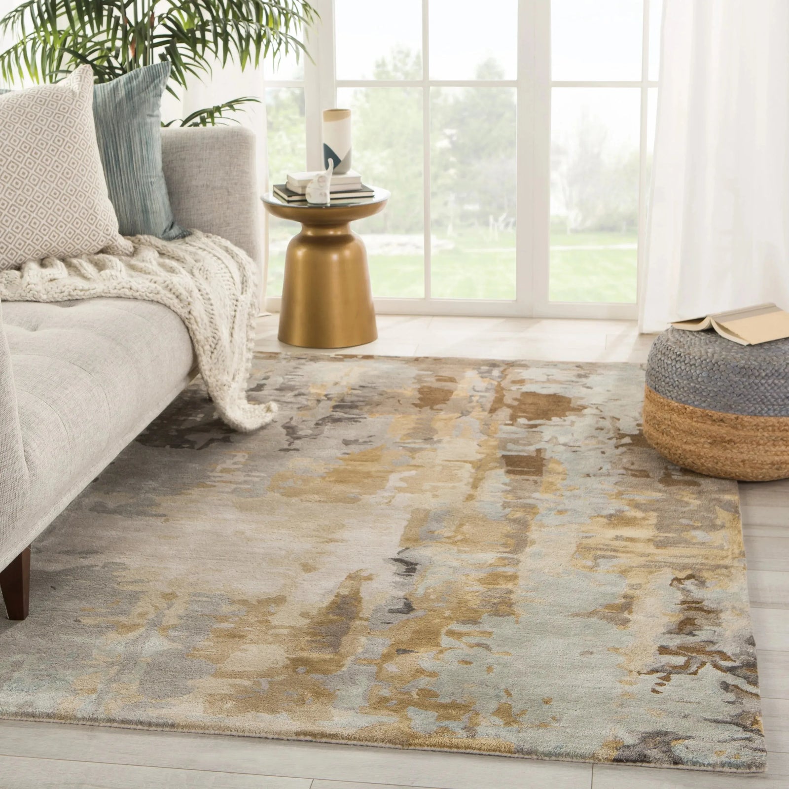 Genesis Ges44 Matcha Gray/Gold Rug