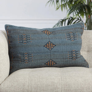 Puebla PUB02 Dark Blue/Gold Pillow