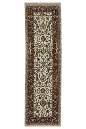 Aberdeen 144D Cream/Red Rug