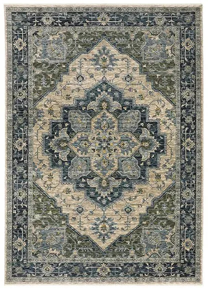 Aberdeen 51G Grey/Blue Rug