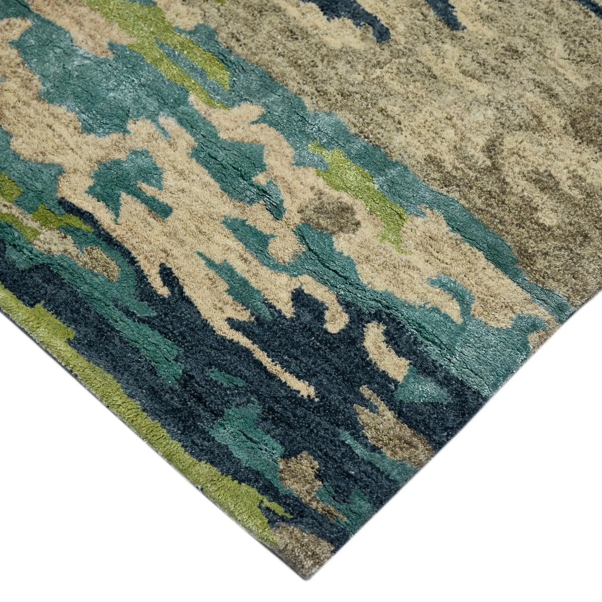 Abstract ABS-2 Blue/Beige Rug