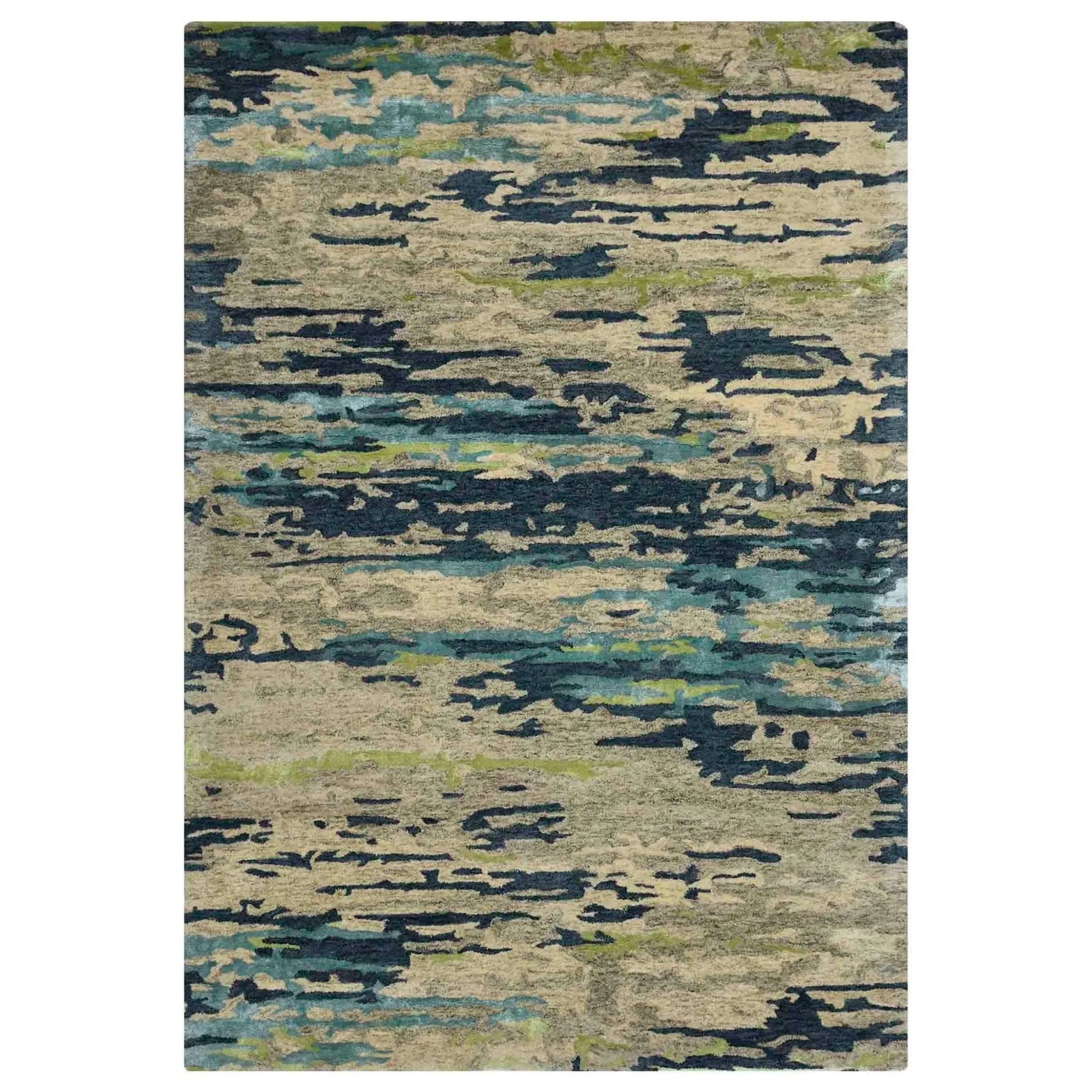 Abstract ABS-2 Blue/Beige Rug