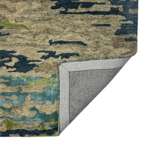 Abstract ABS-2 Blue/Beige Rug