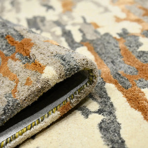 Abstract ABS-3 Orange/Grey Rug