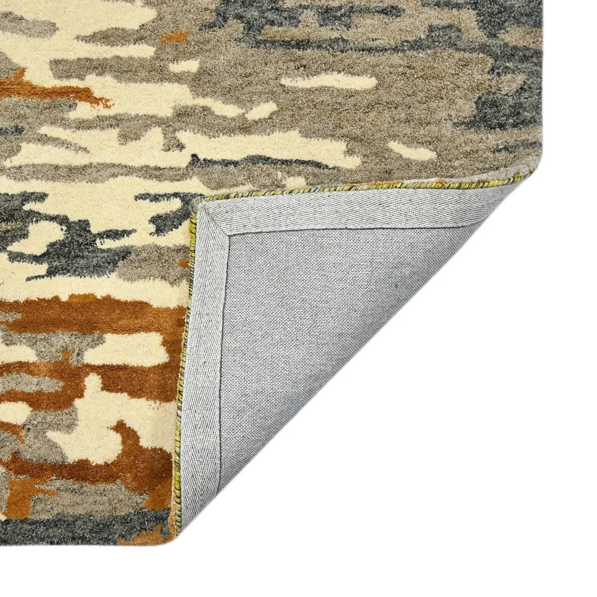 Abstract ABS-3 Orange/Grey Rug