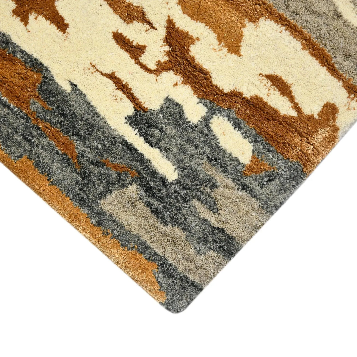 Abstract ABS-3 Orange/Grey Rug