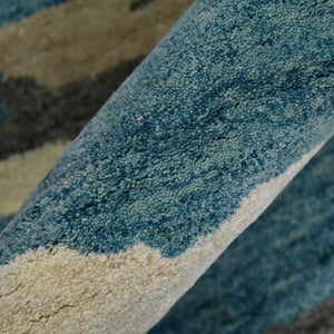 Abstract ABS-4 Navy/Grey Rug