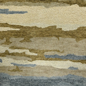 Abstract ABS-5 Water Blue Rug