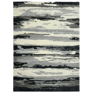Abstract ABS-6 Dark Grey Rug