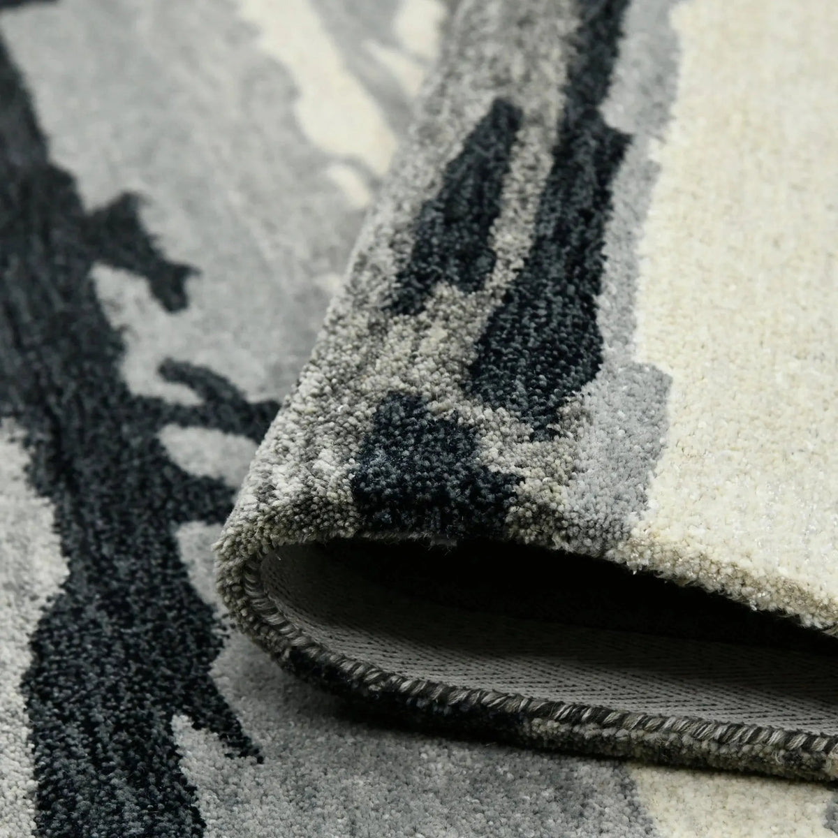Abstract ABS-6 Dark Grey Rug