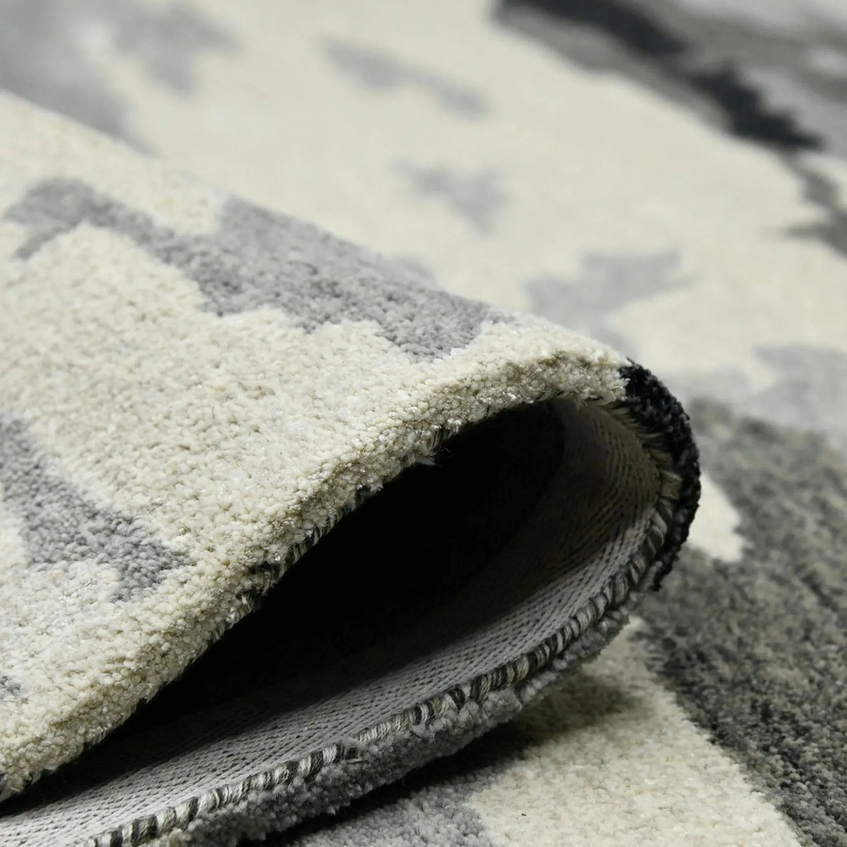 Abstract ABS-6 Dark Grey Rug