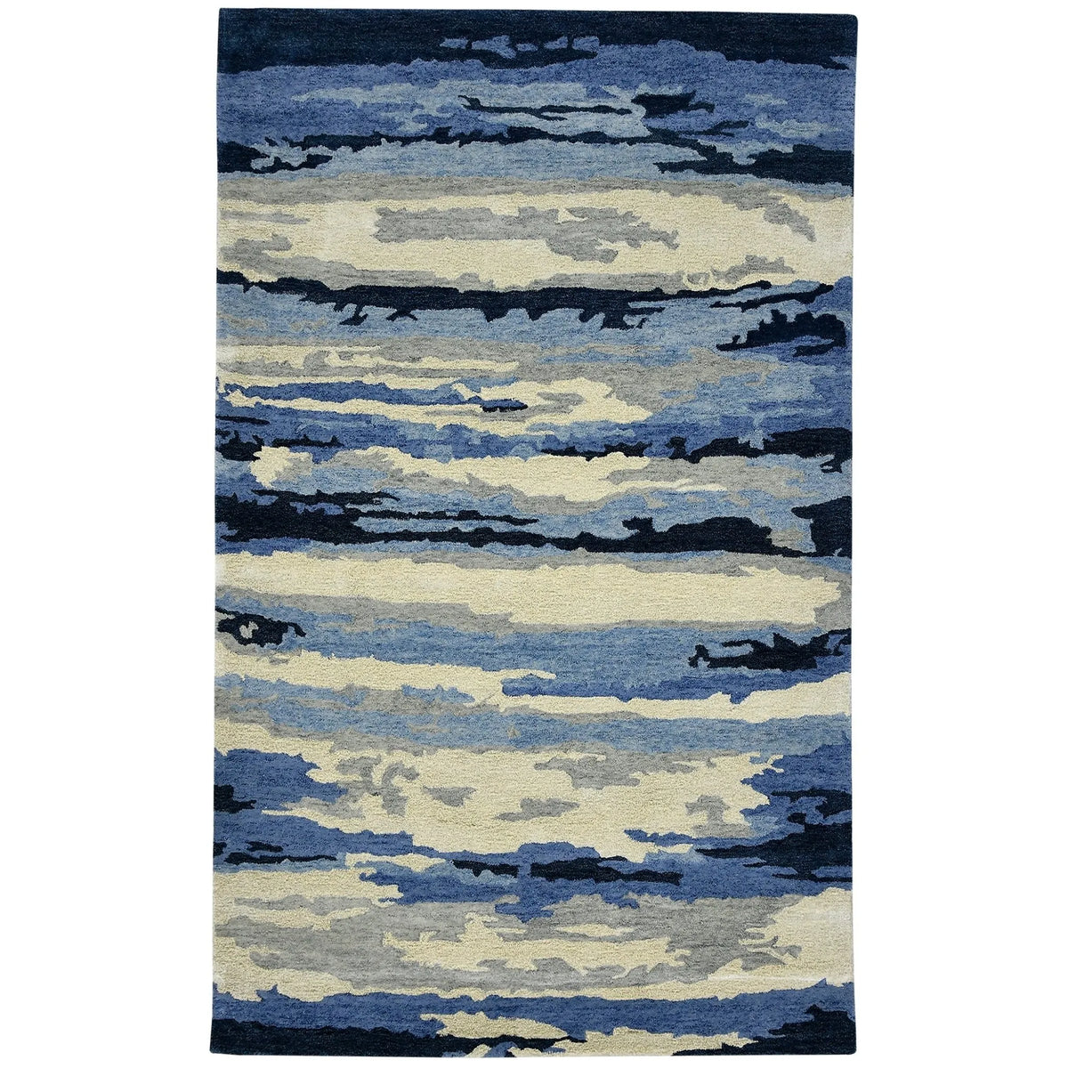 Abstract ABS-7 Blue/Ivory Rug
