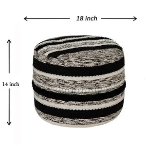 Accented Noir LR99718 Pouf