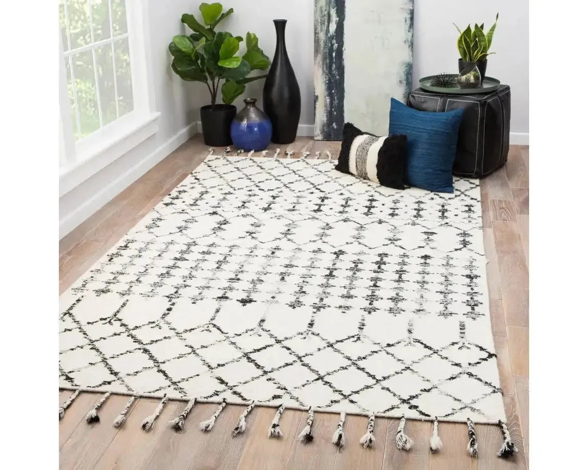 Adair ADA02 Dark Grey/White Rug