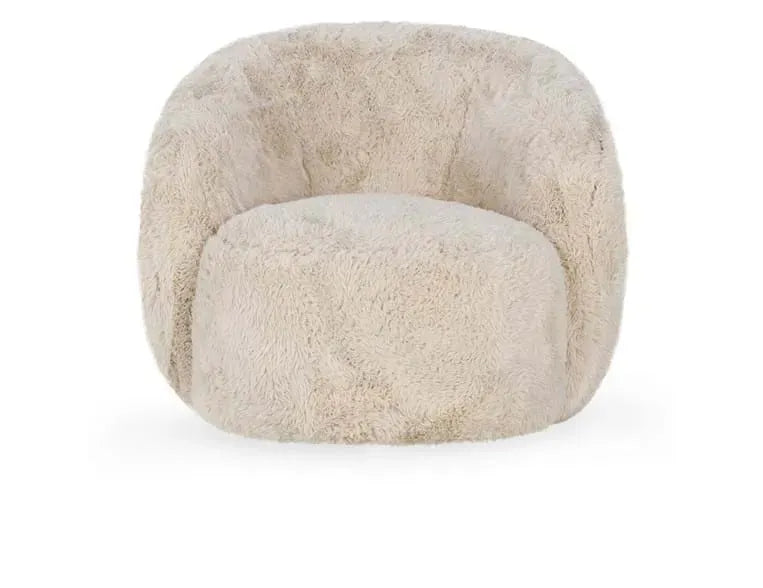Adley Plush Swivel Accent Chair Sand