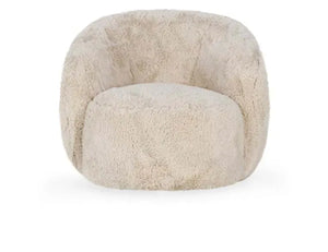 Adley Plush Swivel Accent Chair Sand