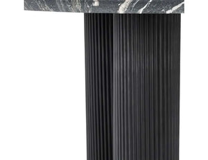Adrian 47" Outdoor Round Dining Table Black