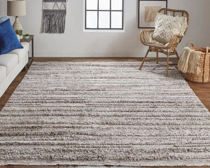 Alden ALD8637F Taupe/Brown Rug