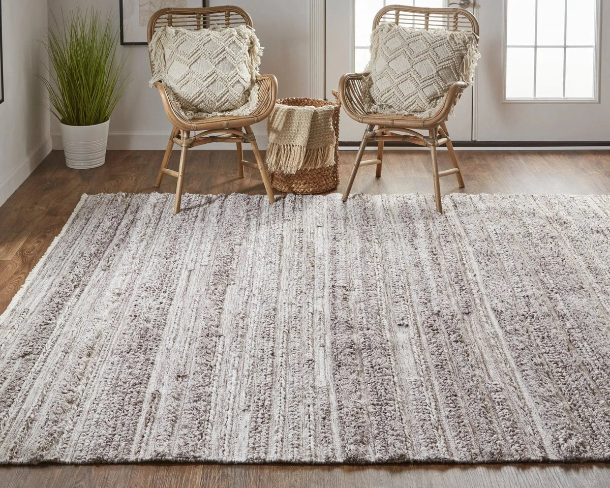 Alden ALD8637F Taupe/Brown Rug