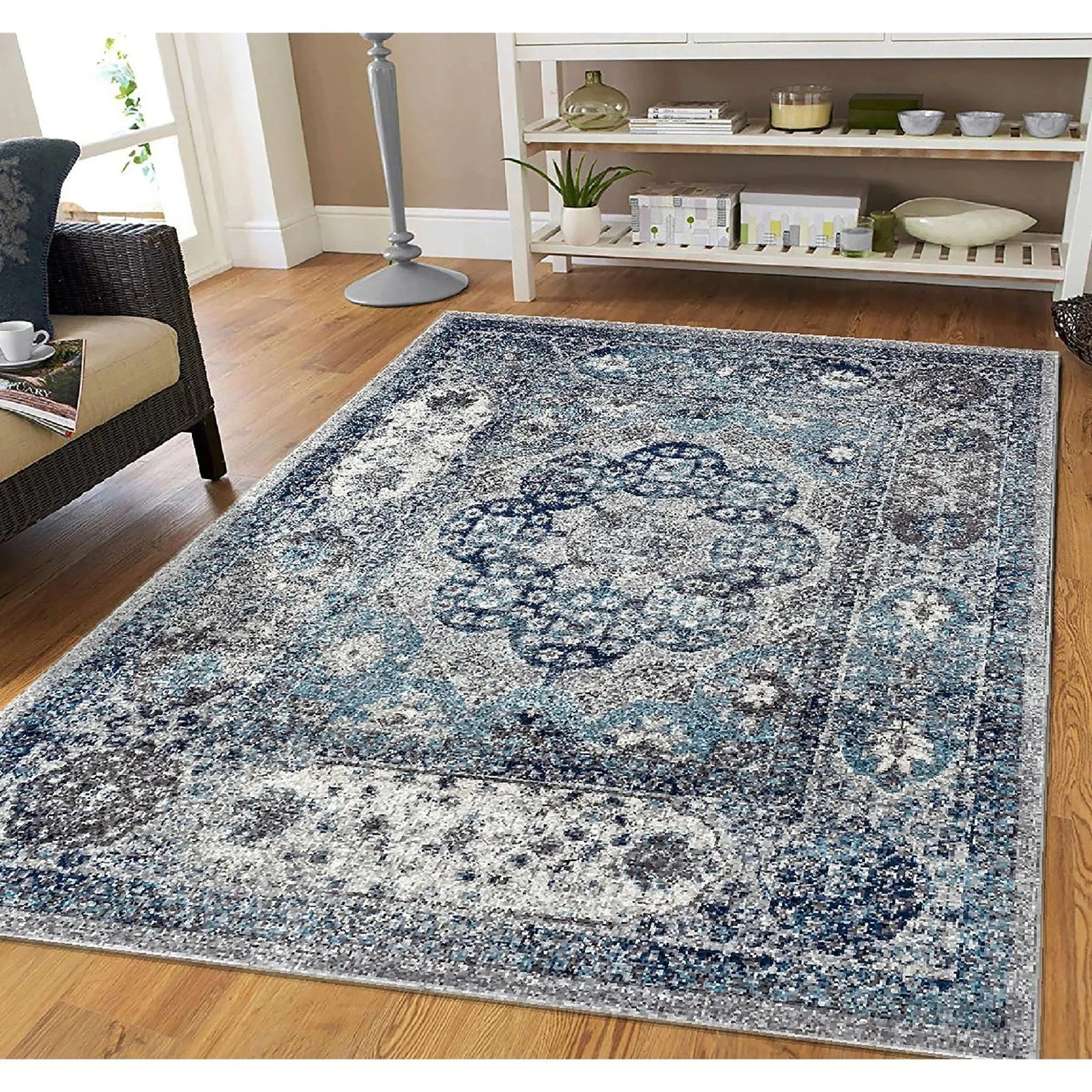 Alexandria ALX-83 Grey/Sea Blue Rug