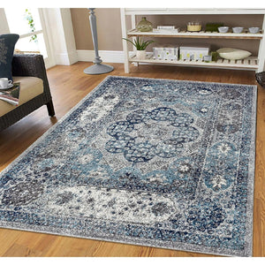 Alexandria ALX-83 Grey/Sea Blue Rug