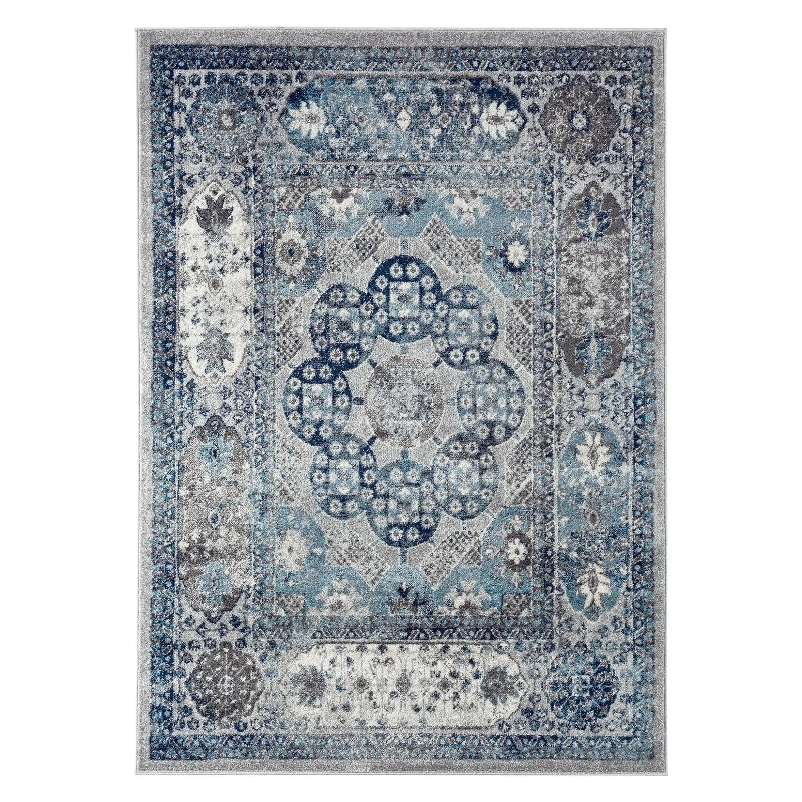 Alexandria ALX-83 Grey/Sea Blue Rug