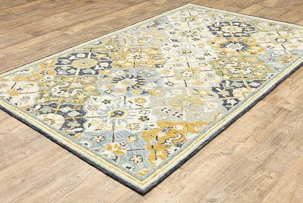 Alfresco 28406 Blue/Gold Rug