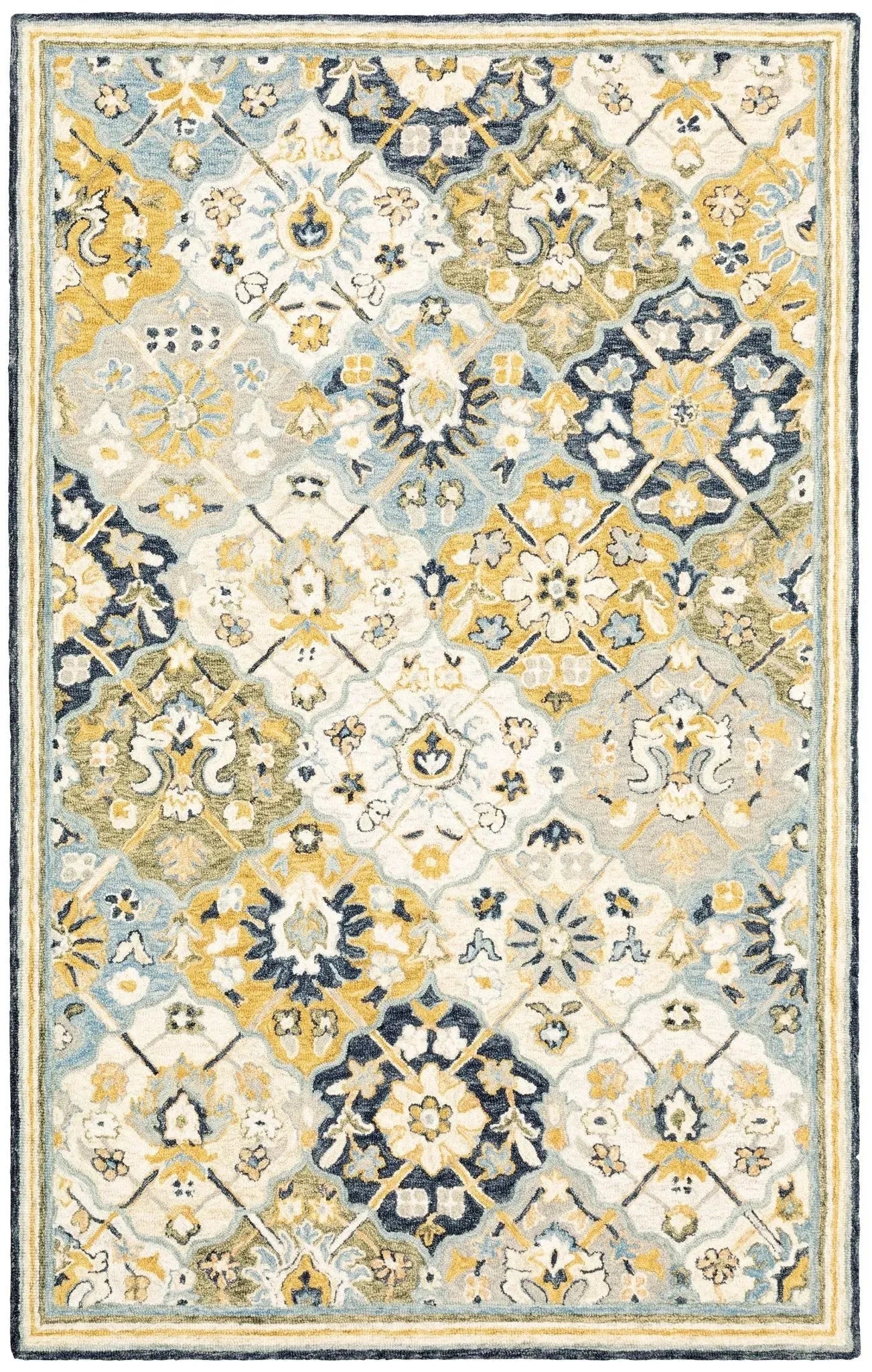Alfresco 28406 Blue/Gold Rug