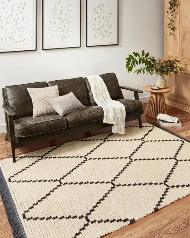 Alice ALI-04 Cream/Charcoal Rug