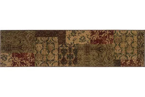 Allure 58B Green/ Red Rug