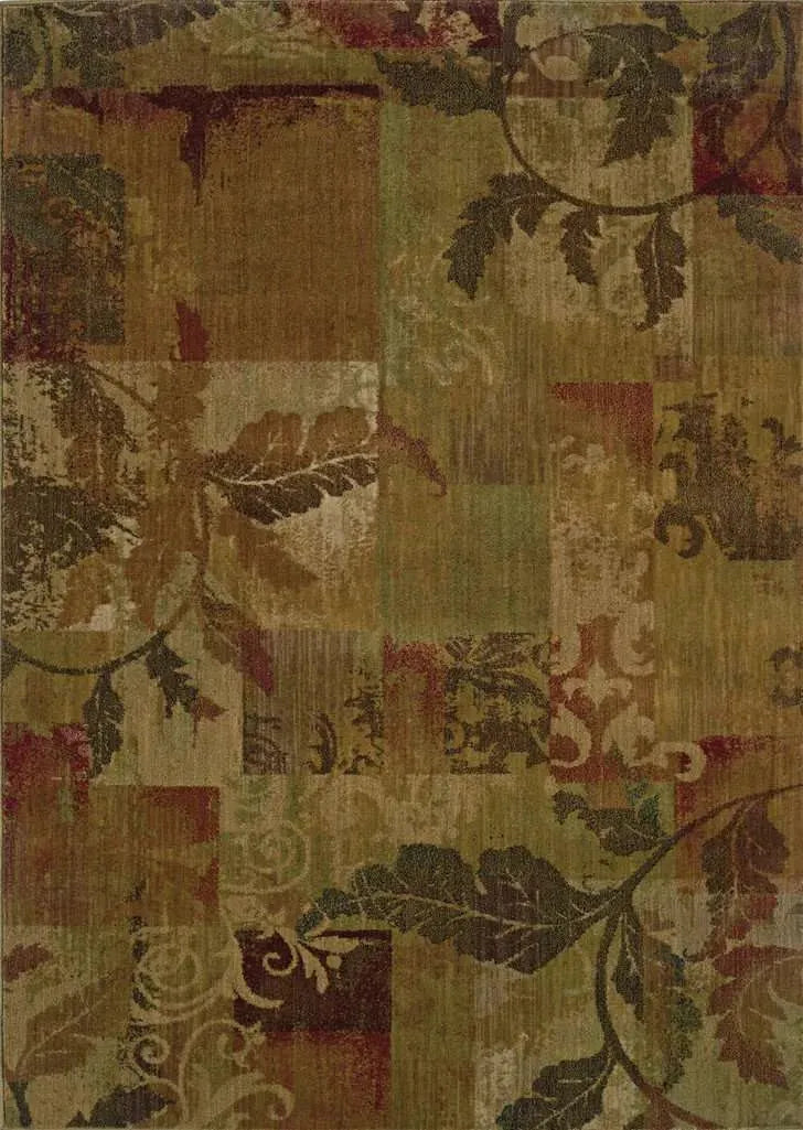 Allure 59A Green/ Red Rug