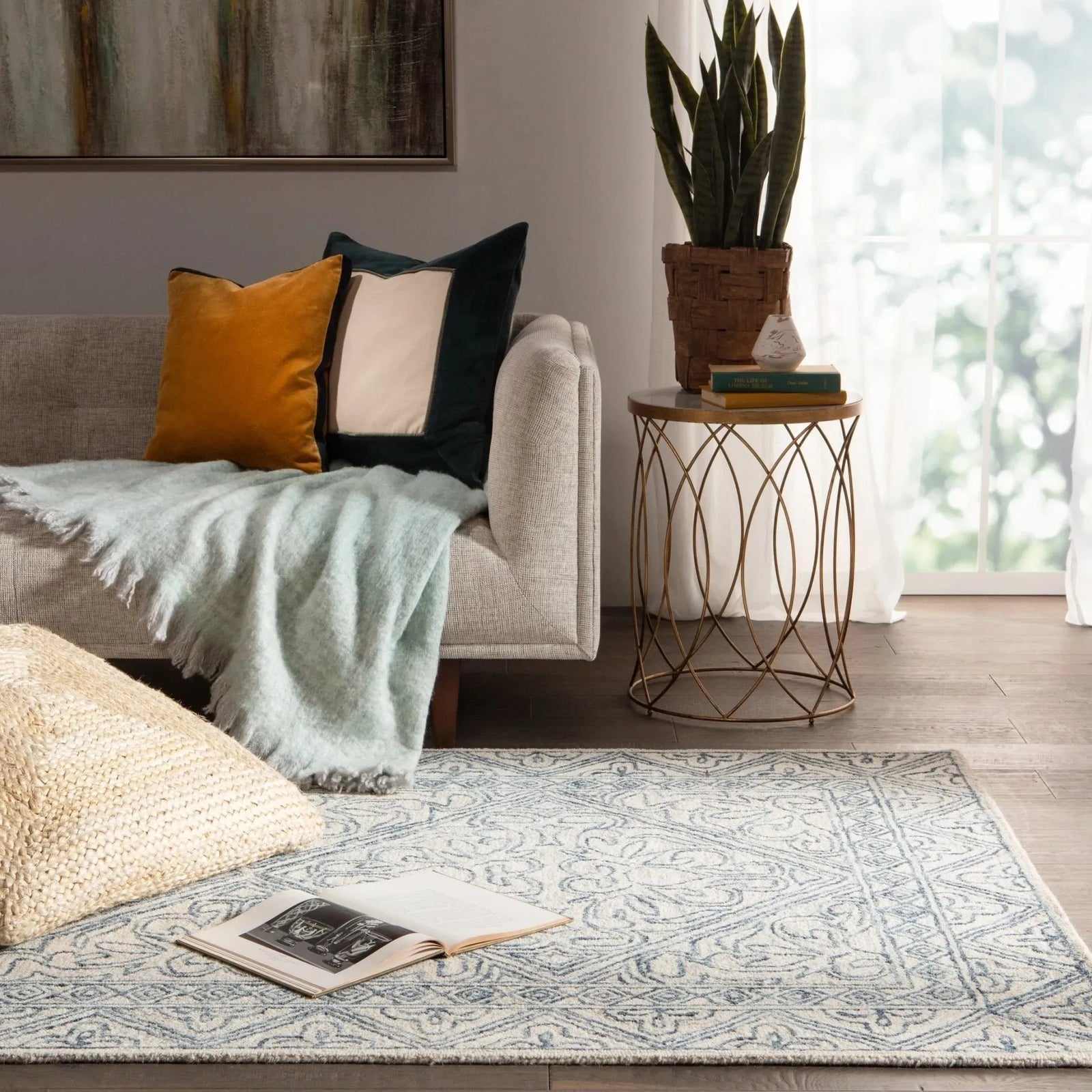 Almira Alr01 Carmen Blue/Light Gray Rug