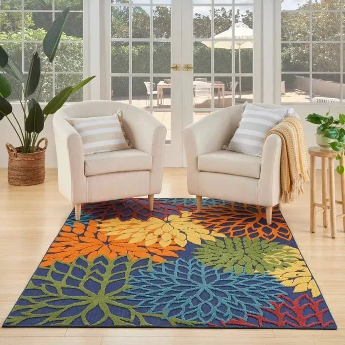 Aloha ALH05 Navy/Multi Area Rug
