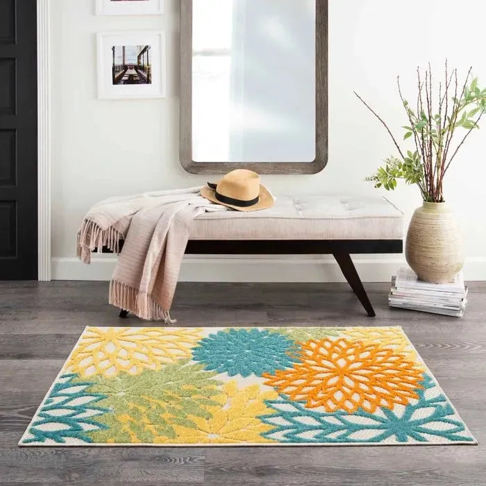 Aloha ALH05 Turquoise/Multi Area Rug
